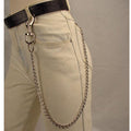 Chrome Jumbo Snap Clip Keychain with Long Heavy Chain