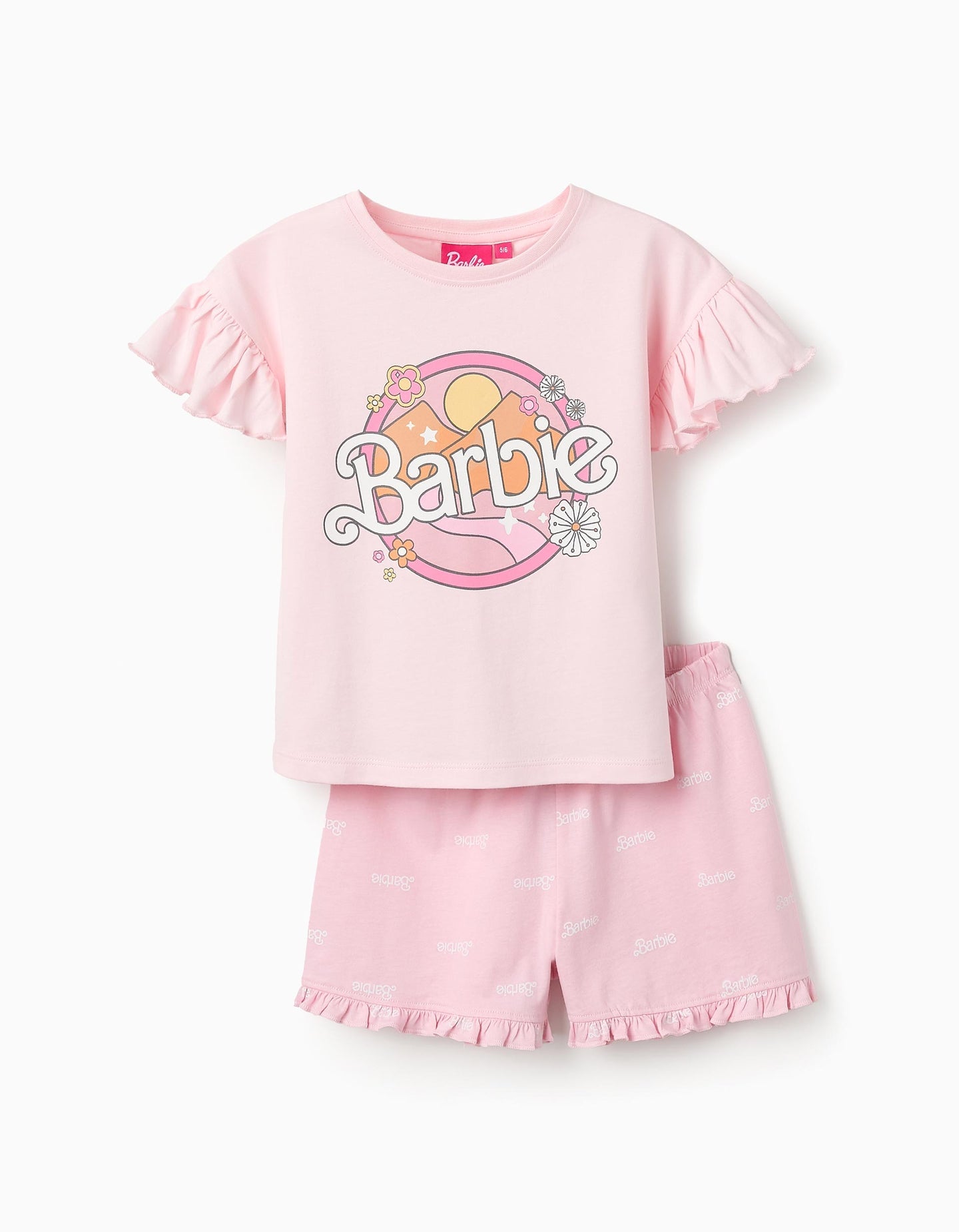 Pyjama en Coton Fille 'Barbie', Rose
